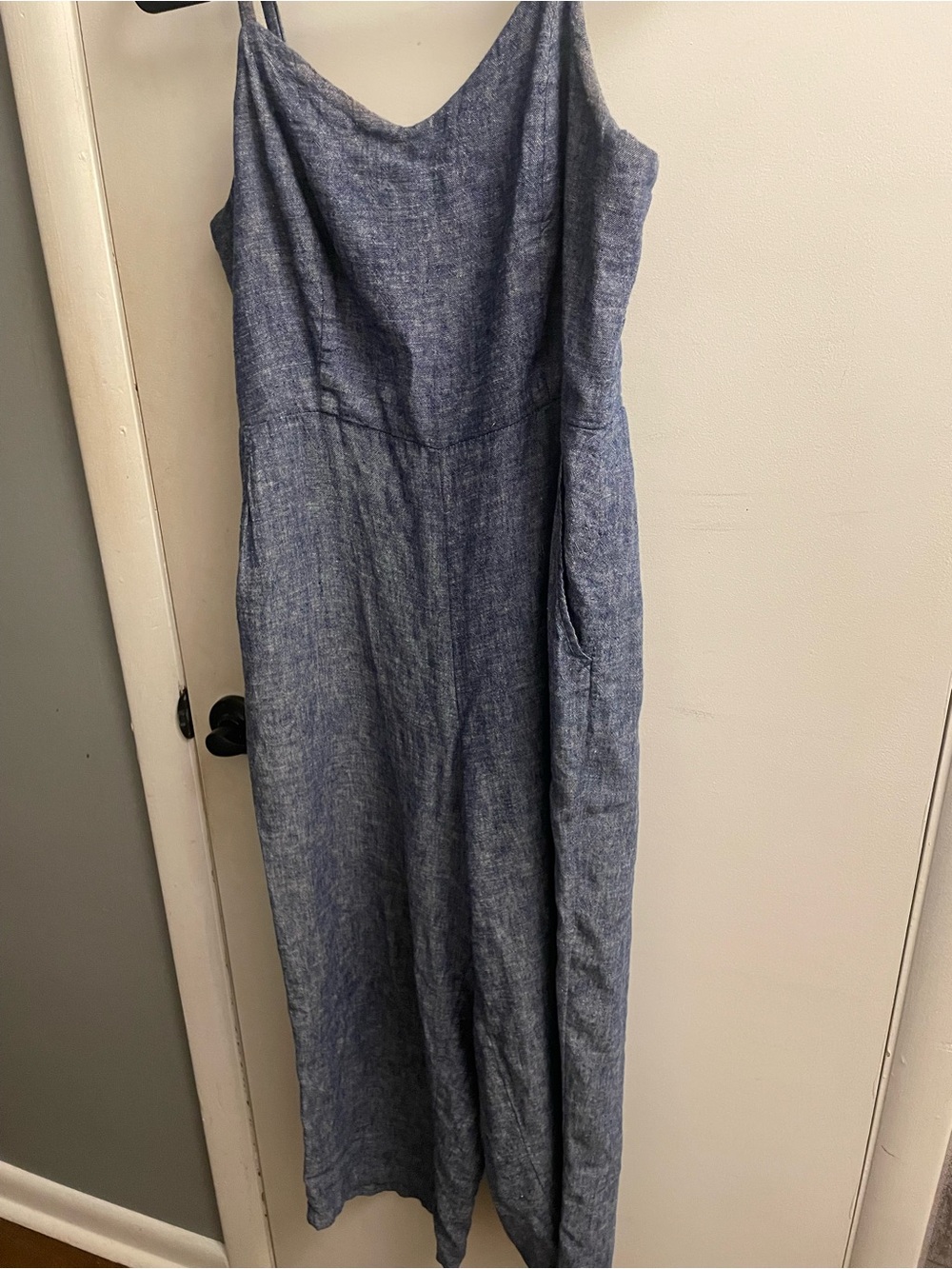 Old Navy denim Blue Sleeveless Wide-Leg Jumpsuit